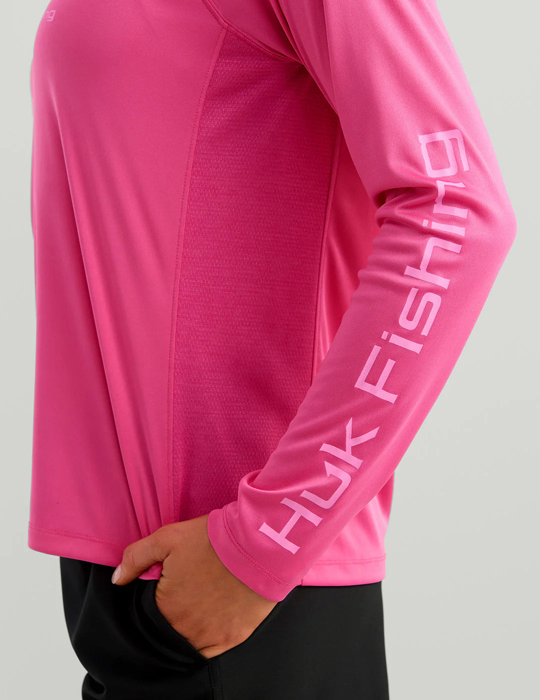 HUK Women’s Pursuit Performance Crew – Fuchsia Splash