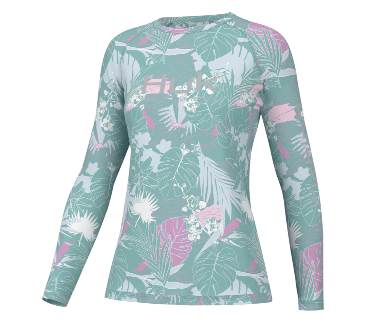 HUK Pursuit Crew Radical Botanical Women’s – Long Sleeve Performance Shirt