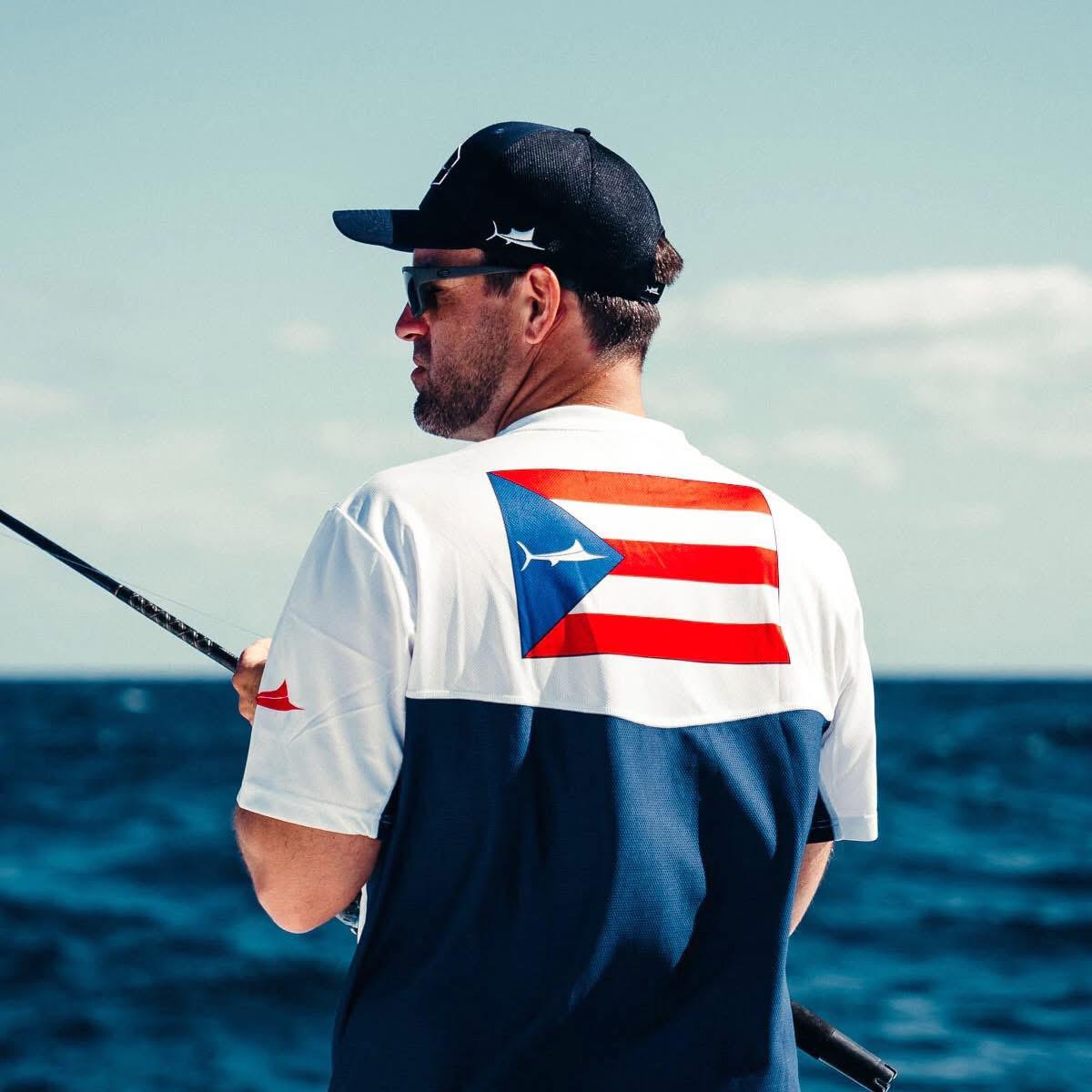 BILLFISH Puerto Rico Flag Performance Fishing Shirt