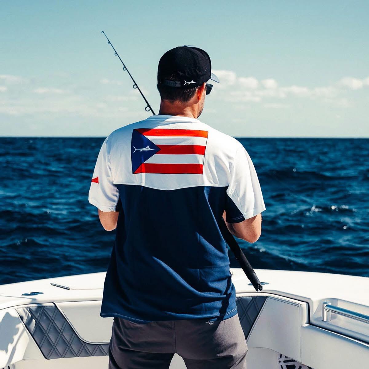 BILLFISH Puerto Rico Flag Performance Fishing Shirt
