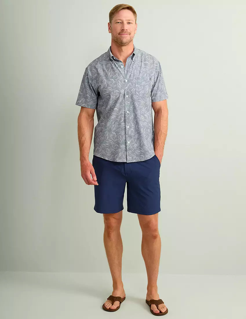 Huk KC Fish Chaos Kona Short Sleeve Button Up Shirt