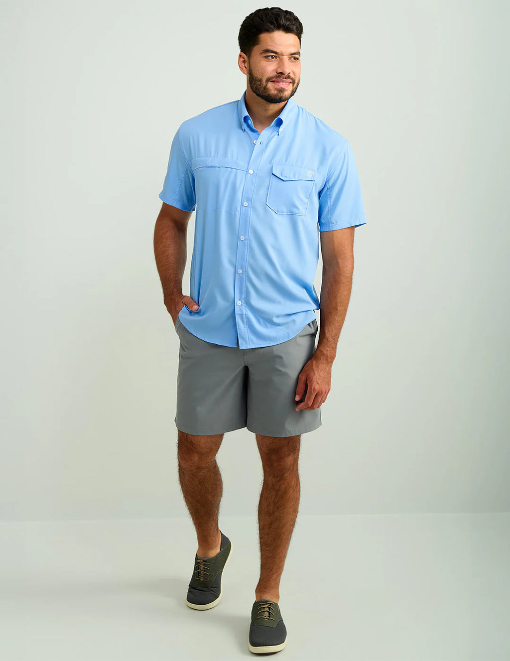 Huk Tide Point Short Sleeve Button-Down